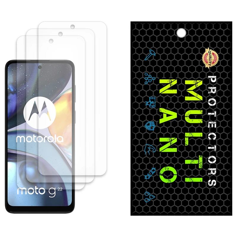 محافظ صفحه نمایش مات مولتی نانو مدل X-S3M مناسب برای گوشی موبایل موتورولا Moto G22 بسته سه عددی