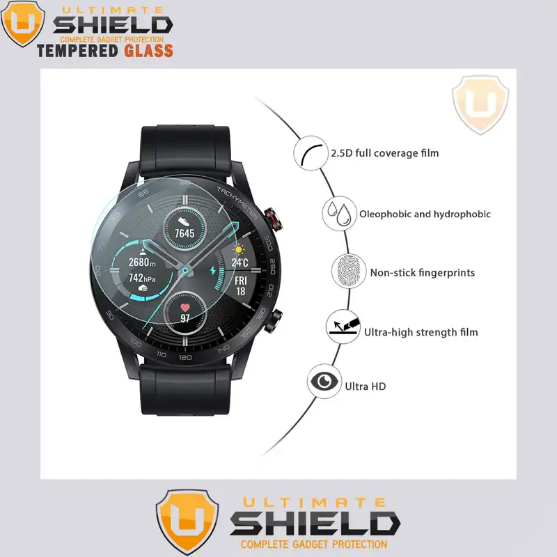 محافظ صفحه نمایش شیشه ای آلتیمیت شیلد مدل SH-UL مناسب برای ساعت هوشمند هوآوی Watch 3 Active بسته سه عددی