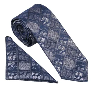 ست کراوات و دستمال جیب مردانه نسن مدل T217