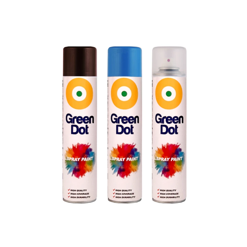  اسپری رنگ قهوه ای شکلاتی و آبی روشن و کلر گرین دات مدل color 3  حجم 250 میلی لیتر مجموعه 3 عددی