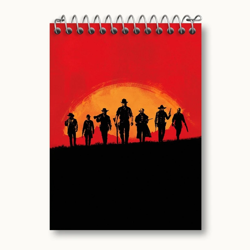 دفتر یادداشت 50 برگ خندالو مدل رد دد Red Dead کد 10291