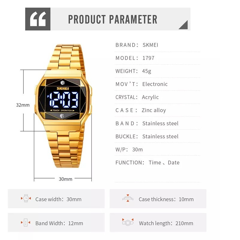 ساعت مچی دیجیتال زنانه اسکمی مدل 1797ROZ