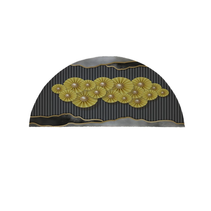 پادری مدل نیم دایره طرح کلاسیک گل  کد 8935سایز 90×45 سانتی متر