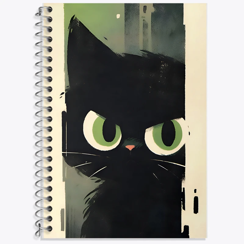 دفتر زبان 50 برگ خندالو مدل دو خط طرح گربه کد N4304