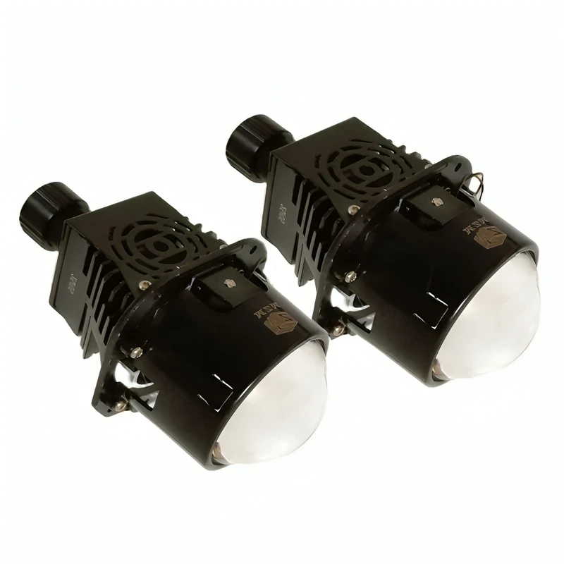 لنز چراغ دو حالته خودرو ام زد ام مدل L100 Pro پایه h4  بسته دو عددی سایز 3 اینچ 