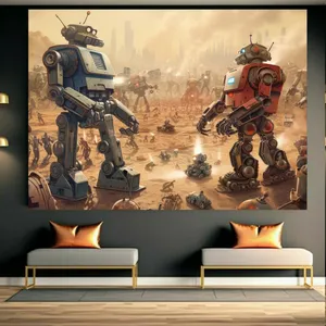 تابلو بوم طرح مخمل جنگ ربات ها کد BK23227