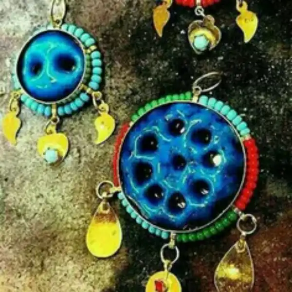 مهره سفالی مدل نقش جهان  مجموعه 12 عددی