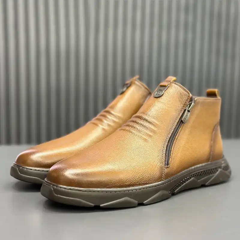 نیم بوت مردانه مدل 10084 رنگ عسلی