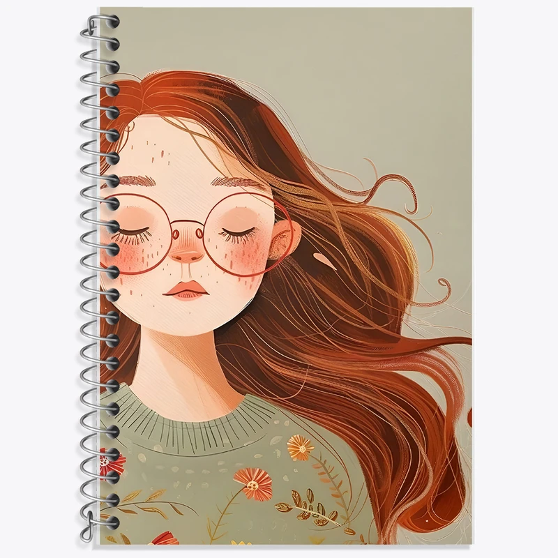 دفتر زبان 50 برگ خندالو مدل سه خط طرح دخترانه کد F7387