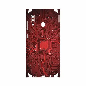 MAHOOT Red Printed Circuit Board-FullSkin Cover Sticker for Samsung Galaxy A20