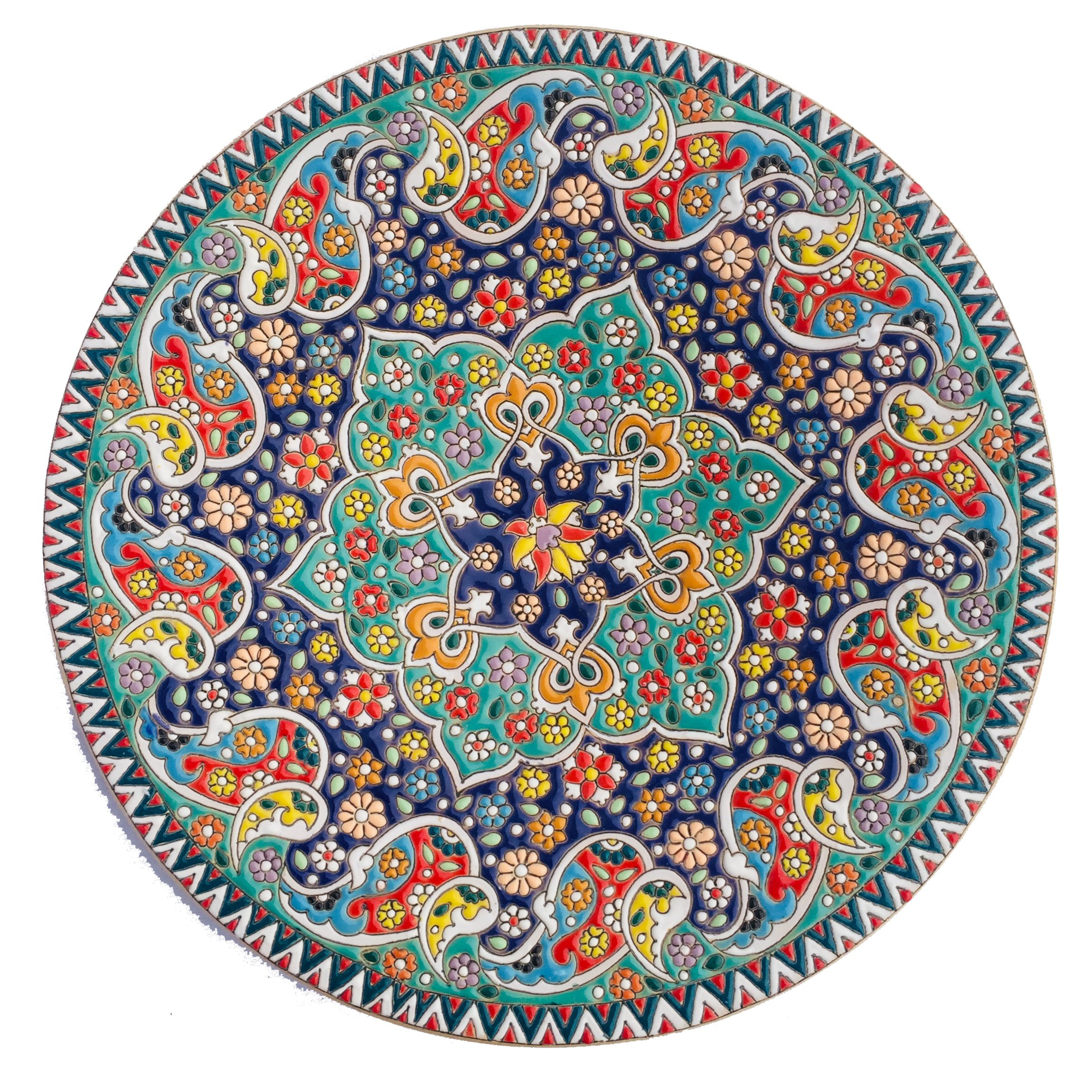  بشقاب میناکاری سفال کد ZMN25002