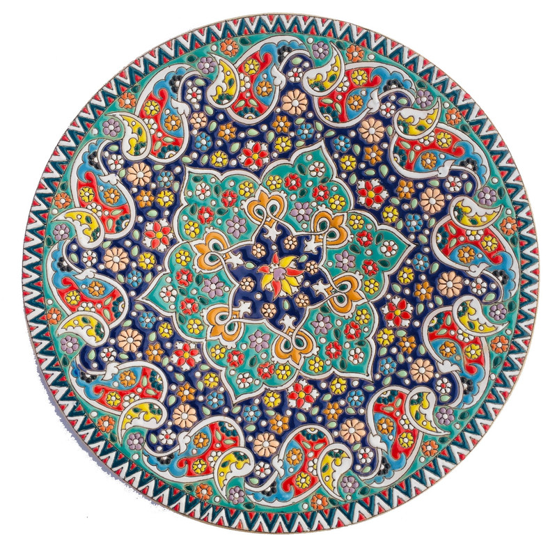  بشقاب میناکاری سفال کد ZMN25002
