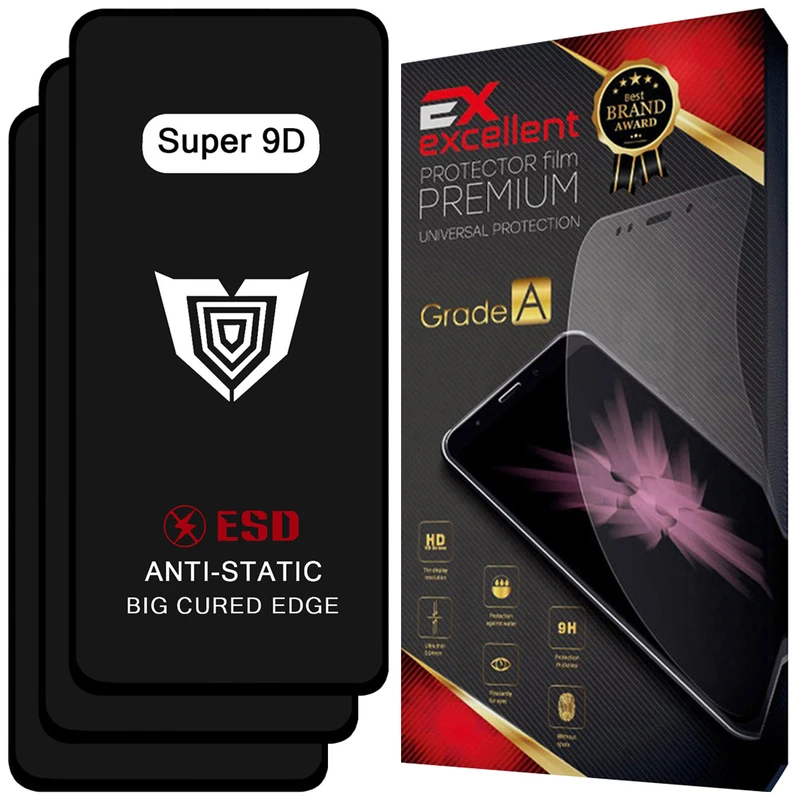 محافظ صفحه نمایش شیشه ای ایکس اکسلنت مدل XS9D مناسب برای گوشی موبایل شیائومی Redmi Note 13R Pro بسته سه عددی