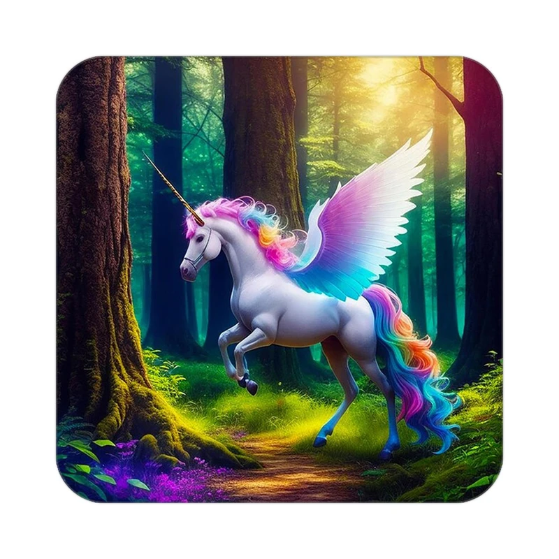 زیر لیوانی کاکتی طرح اسب تک شاخ و یونیکورن مدل mp29342