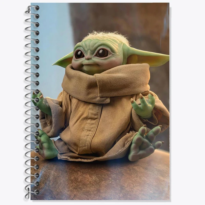 دفتر زبان 50 برگ خندالو مدل دو خط طرح یودا سریال جنگ ستارگان کد 26074