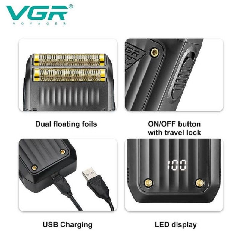 ست ماشین اصلاح موی صورت و بدن وی جی ار مدل v-363 -  - 3