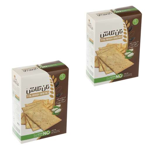 بیسکویت رژیمی با طعم میوه توت تلاش - 400 گرم بسته 2 عددی