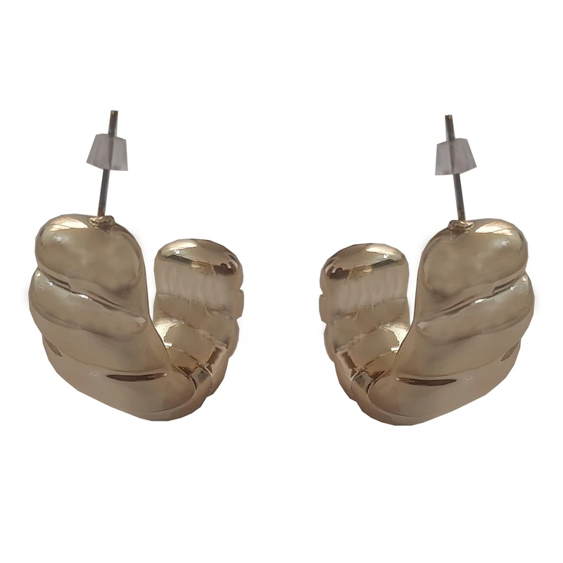 گوشواره میخی زنانه مدل حلزونی