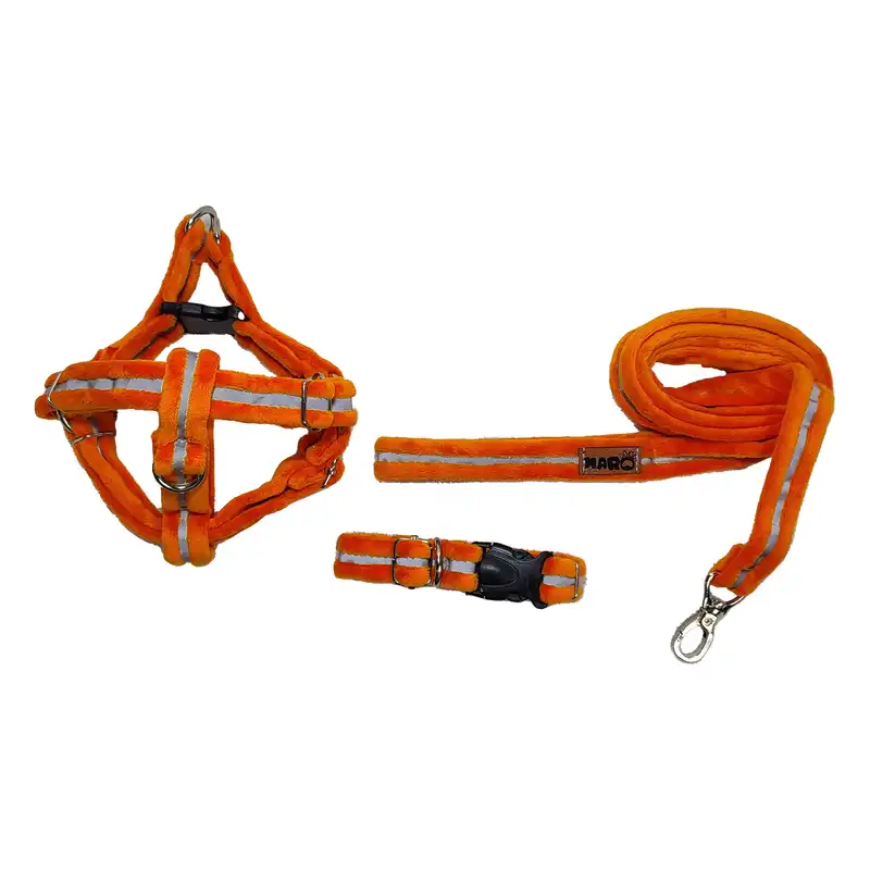 قلاده کتفی گردنی و بند قلاده سگ و گربه مدل مخملی کد s011