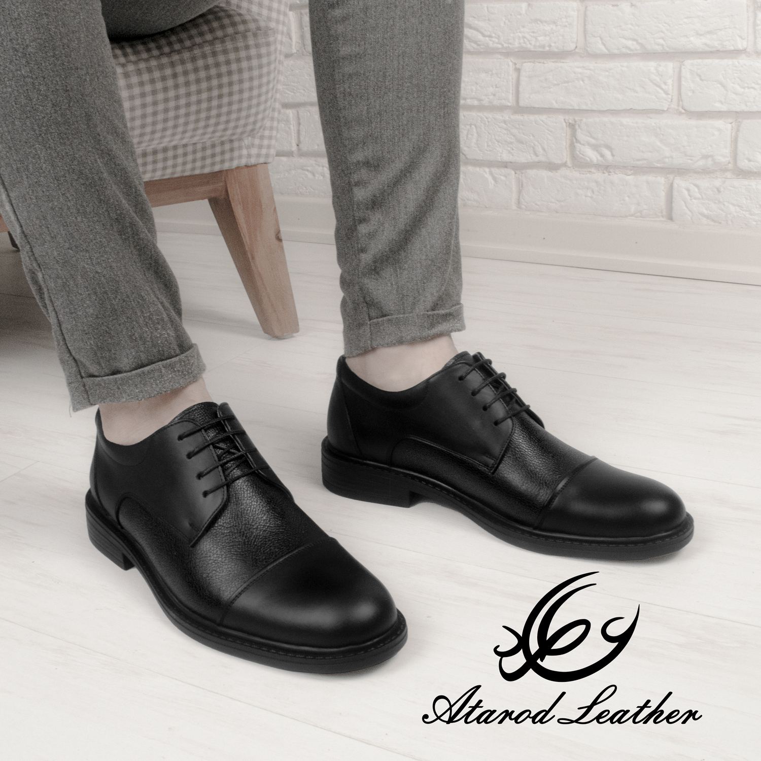 کفش روزمره مردانه چرم عطارد مدل چرم طبیعی کد SH81