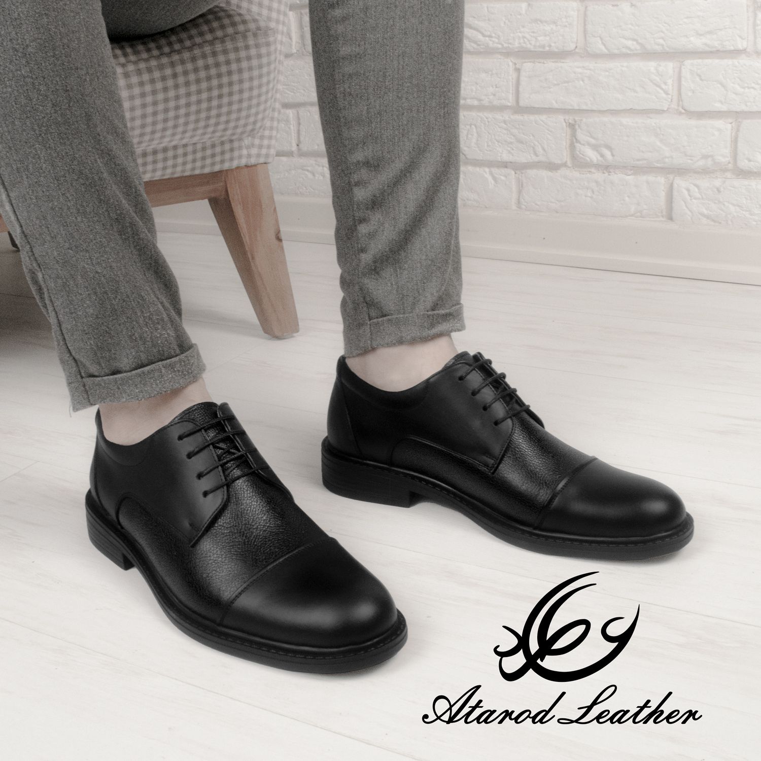 کفش روزمره مردانه چرم عطارد مدل چرم طبیعی کد SH81 -  - 4