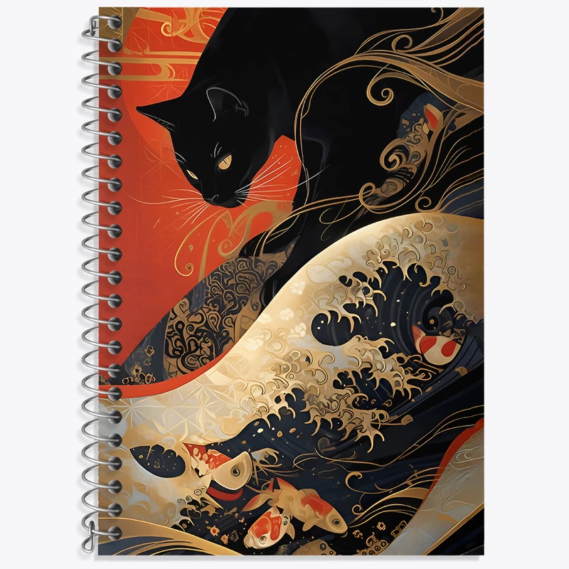 دفتر لغت 50 برگ خندالو طرح نقاشی ژاپنی کد N4468