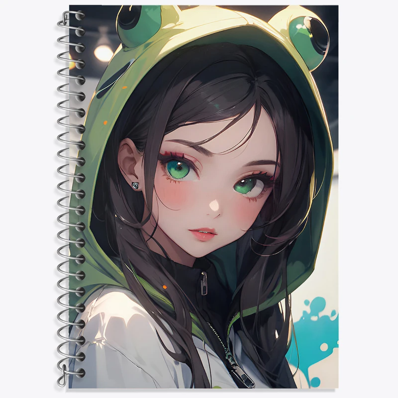 دفتر زبان 50 برگ خندالو مدل دو خط طرح دخترانه کد N4534