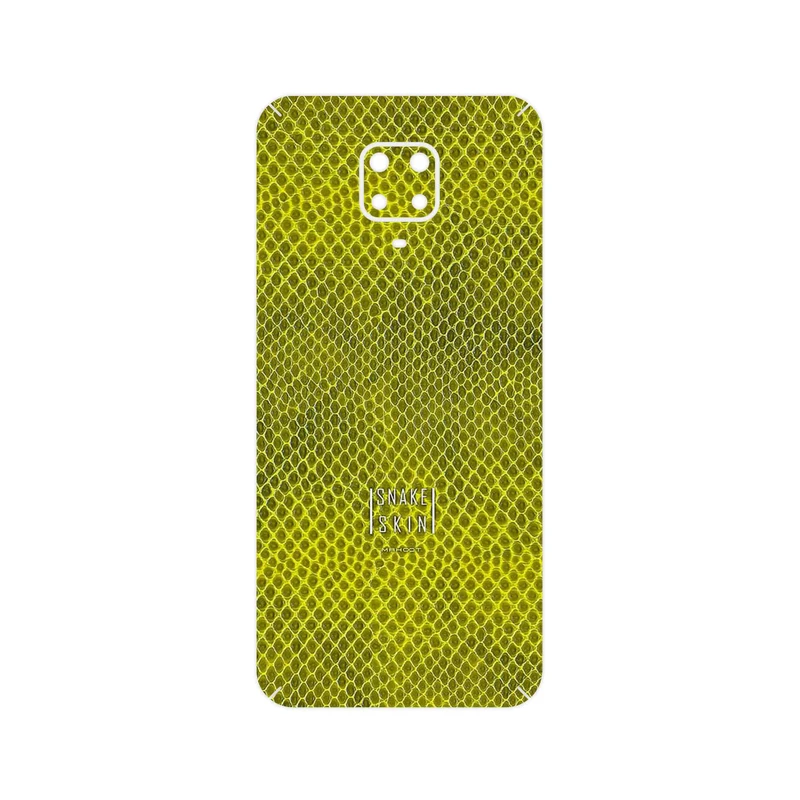 برچسب پوششی ماهوت مدل Yellow Snake Skin مناسب برای گوشی موبایل شیائومی Redmi Note 9 Pro