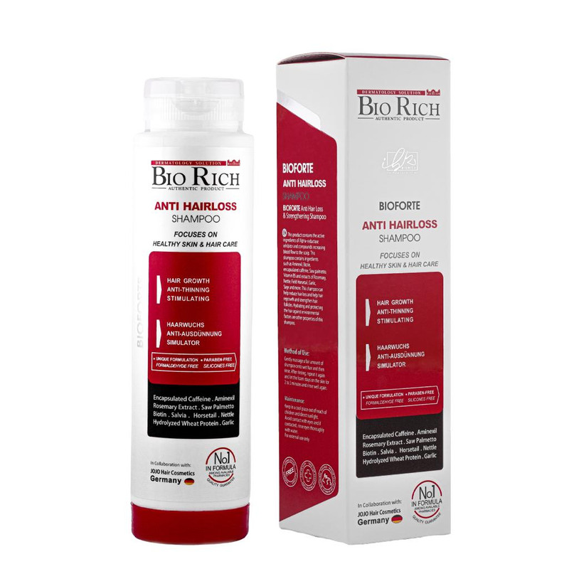شامپو ضد ریزش و تقویت کننده مو بایوریچ مدل BIOFORTE  حجم 250 میلی لیتر