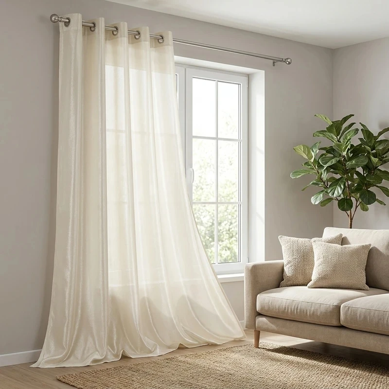 پرده پانچ مدل حریر شاین اتوبانی سایز 280 × 150 سانتی‌متر