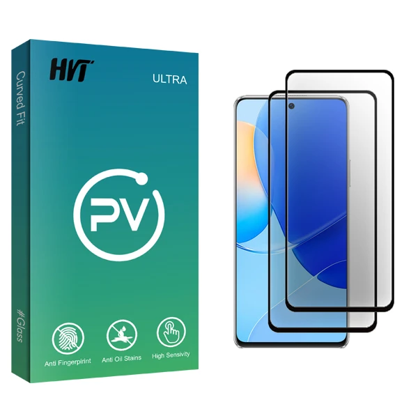 محافظ صفحه نمایش شیشه ای اچ وی تی مدل PV Glass MIX2106 مناسب برای گوشی موبایل هوآوی Nova 9 SE بسته دو عددی