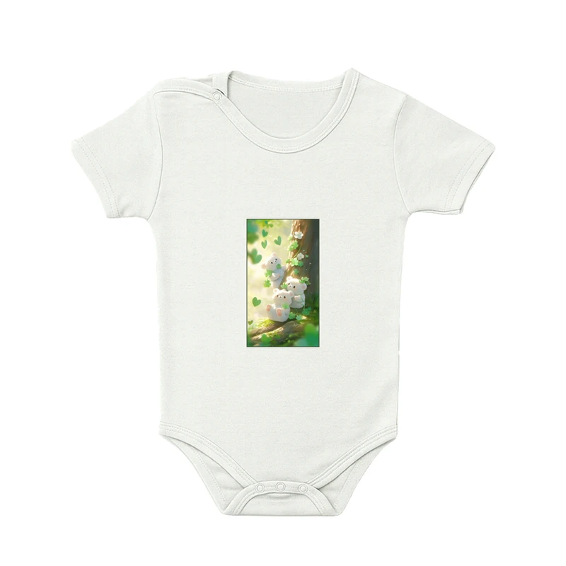 بادی آستین کوتاه نوزادی مدل خرس