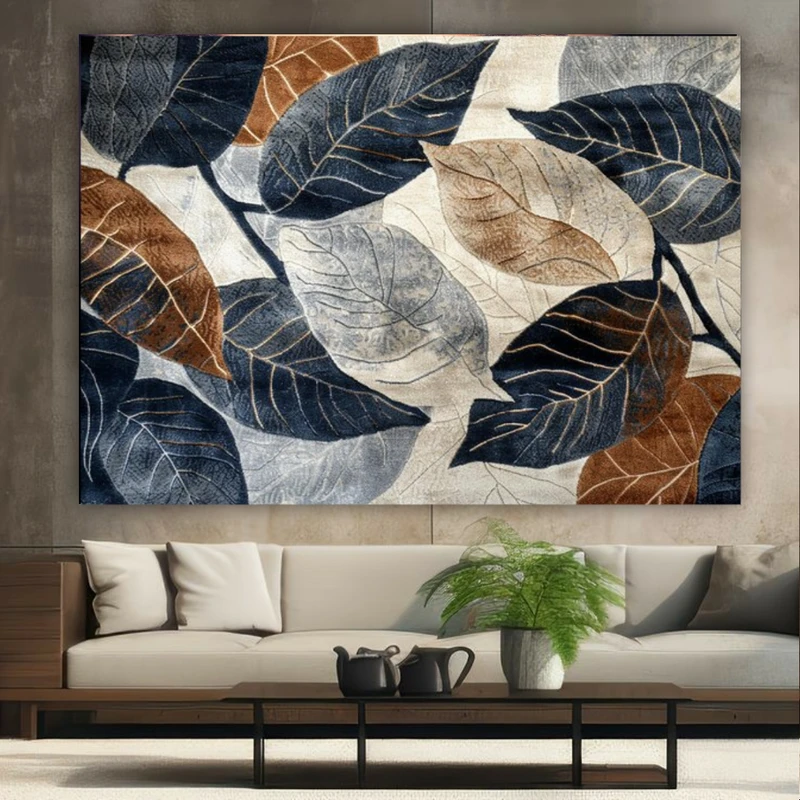 تابلو بوم طرح برگ فانتزی مدل نقاشی کد GR1650