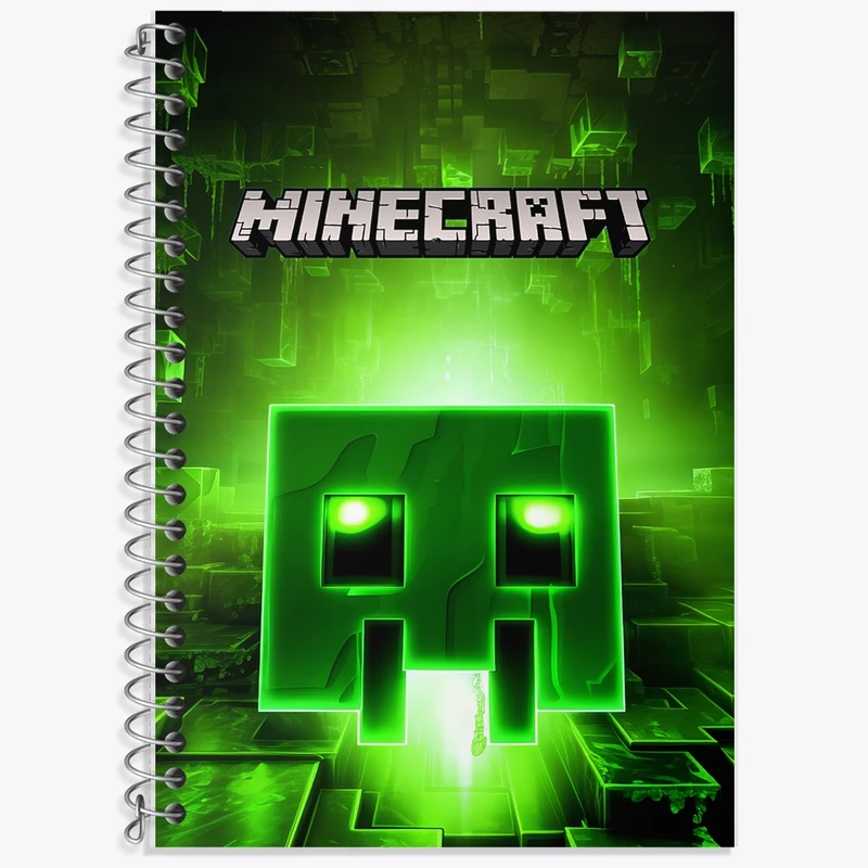 دفتر زبان 50 برگ خندالو مدل سه خط طرح ماینکرافت (Minecraft) کد F2420