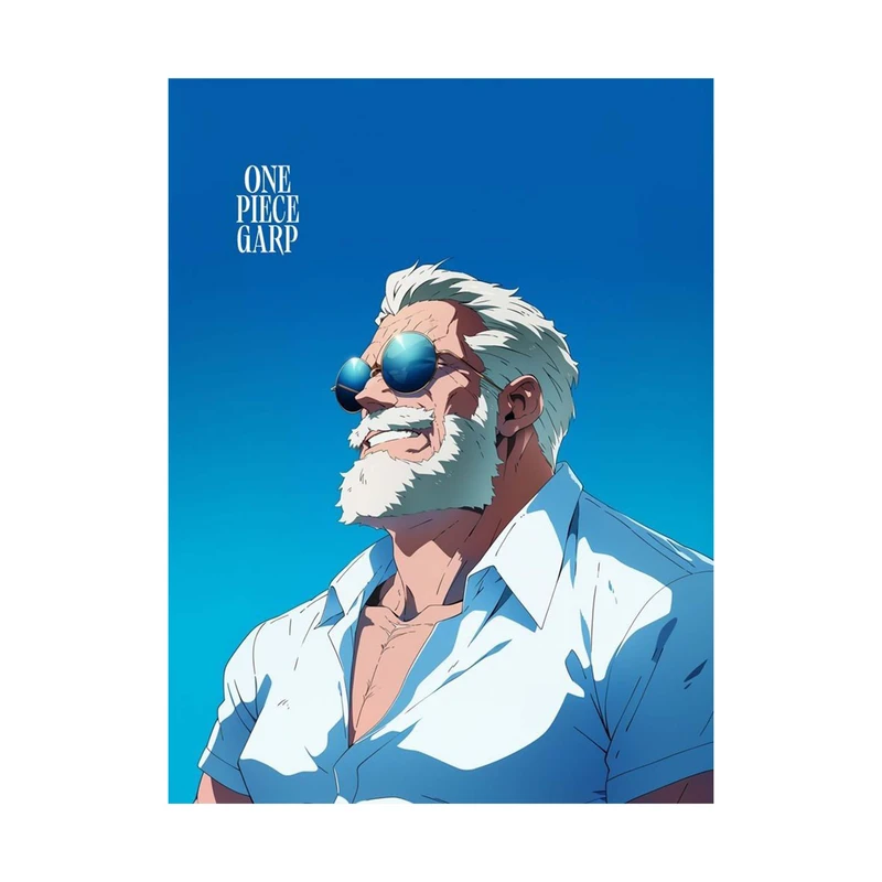 استیکر لپ تاپ و موبایل مدل انیمه طرح وان پیس مانکی دی گارپ One Piece Monkey D Garp کد 3675