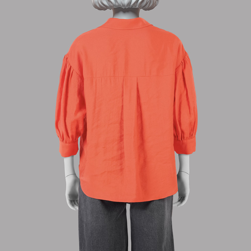 شومیز آستین سه ربع زنانه مدل 1040610 رنگ نارنجی