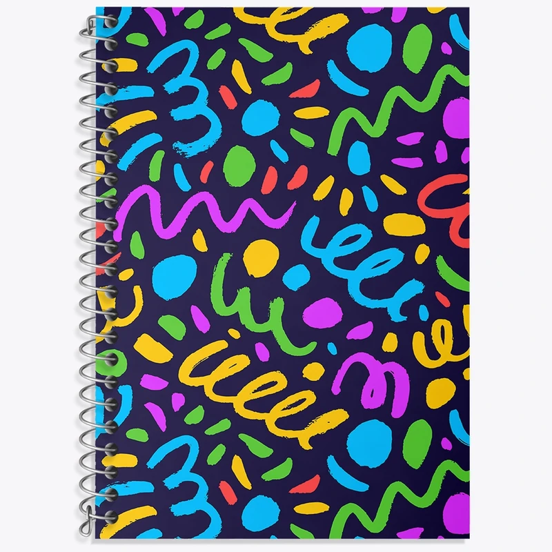 دفتر زبان 50 برگ خندالو مدل سه خط طرح فانتزی کد N669