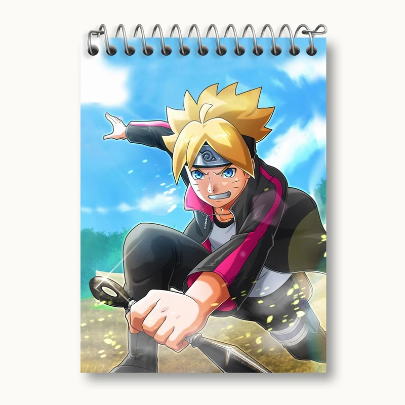 دفتر یادداشت 50 برگ خندالو مدل بوروتو اوزوماکی انیمه بوروتو Boruto کد 15732