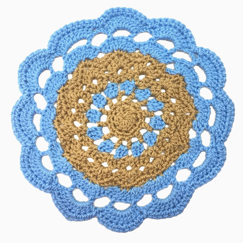 زیر لیوانی بافتنی هنریسان مدل آریان مجموعه 6 عددی