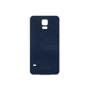 MAHOOT Deep-Blue-Leather Cover Sticker for Samsung Galaxy S5
