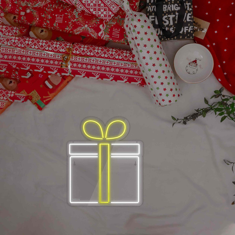 چراغ دیواری نئون دیزاین طرح Gift-Box_YL