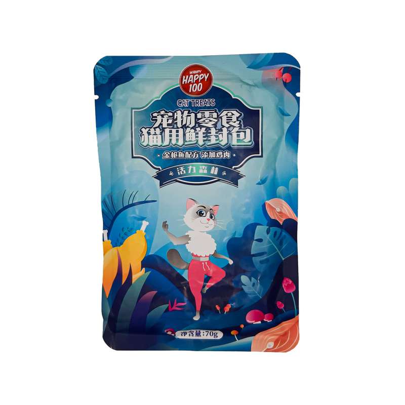 پوچ گربه ونپی مدل مرغ و ماهی وزن 70 گرم