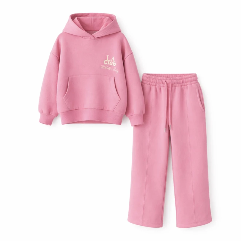 ست هودی و شلوار راحتی دخترانه مدل A700