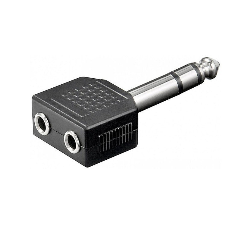 مبدل 2 جک 3.5 مادگی به 6.5 میلی متری نری مدل NS12