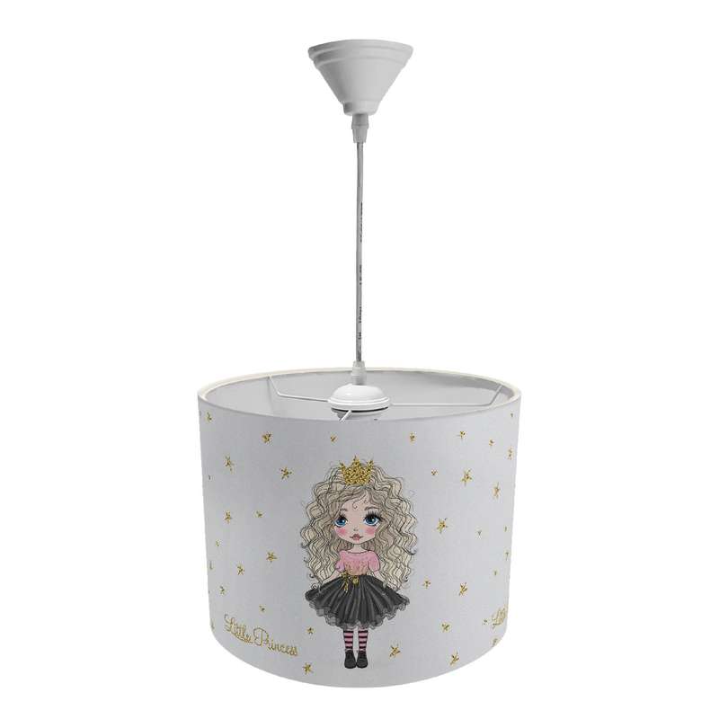 لوستر کودک طرح دختر موفرفری مدل LBR-PD-003