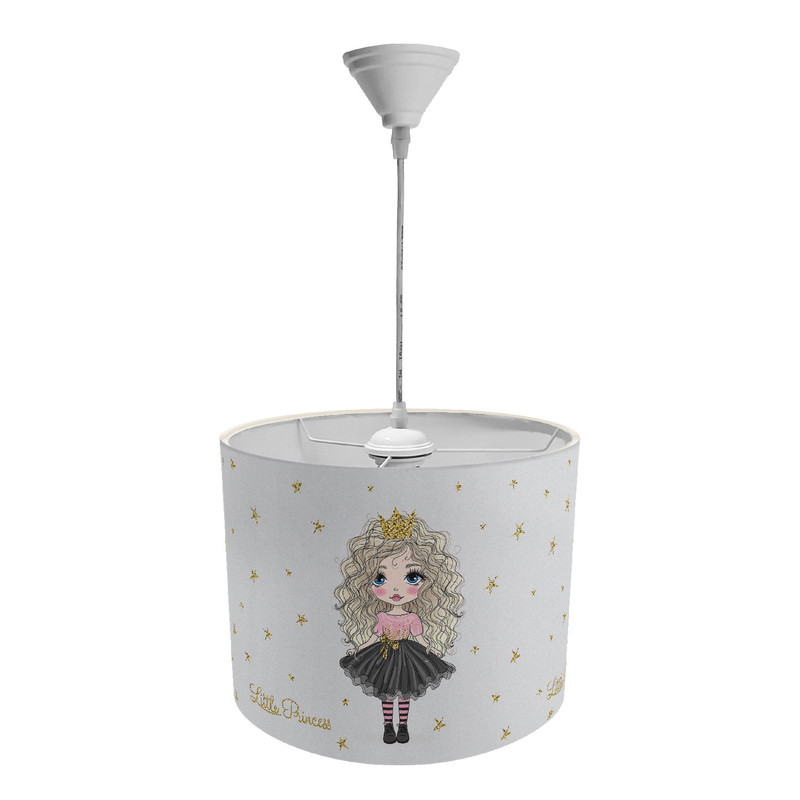 لوستر کودک طرح دختر موفرفری مدل LBR-PD-003