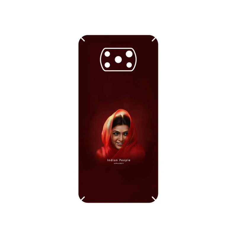 برچسب پوششی ماهوت مدل Portrait of an Indian Woman مناسب برای گوشی موبایل شیائومی Poco X3 Pro