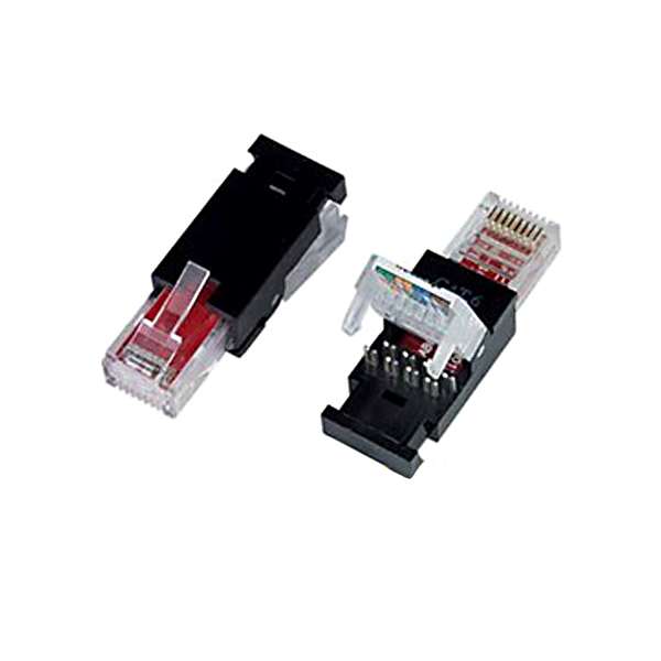 سوکت شبکه CAT6 مدل ToolLess RJ45 بسته 2 عددی سوکت شبکه CAT6 مدل ToolLess RJ45 بسته 2 عددی