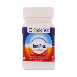 قرص آیرون پلاس گلوک ویت بسته 30 عددی