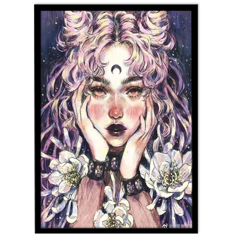 تابلو نوری بکلیت طرح نقاشی دخترانه فانتزی مدل B-15365